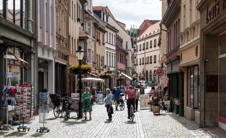 Autofreie Innenstadt in Naumburg, Saale