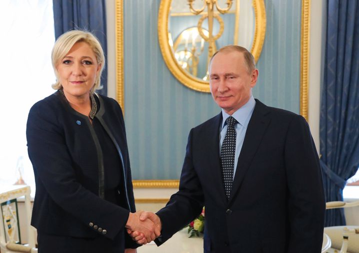 Verbündete Le Pen, Putin, im März 2017 in Moskau