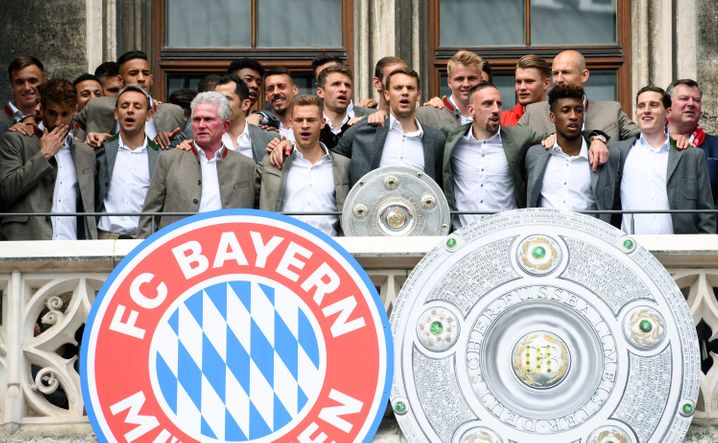 Meisterfeier des FC Bayern im Jahr 2018