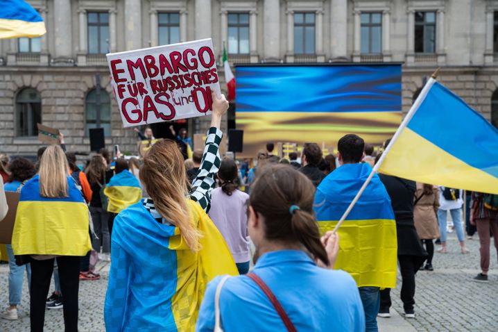 Demonstration für die Ukraine in Berlin am Samstag