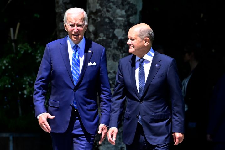 US-Präsident Joe Biden, Kanzler Olaf Scholz in Bayern