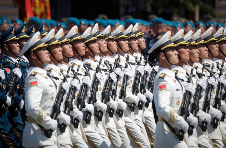 Chinesische Soldaten in Peking