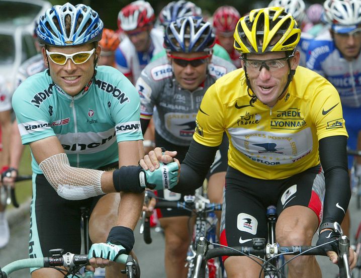 Tour-Konkurrenten Ullrich, Armstrong im Jahr 2003