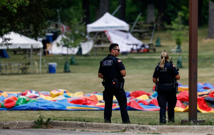 Polizisten in Chicagoer Vorort Highland Park: Auf Parade geschossen