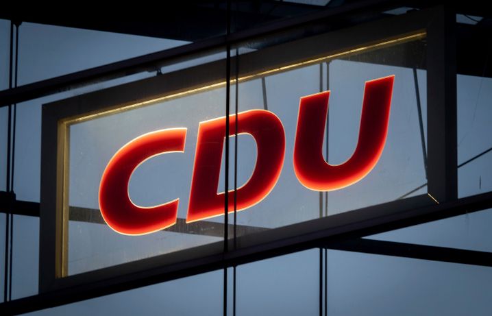 CDU-Logo am Konrad-Adenauer-Haus