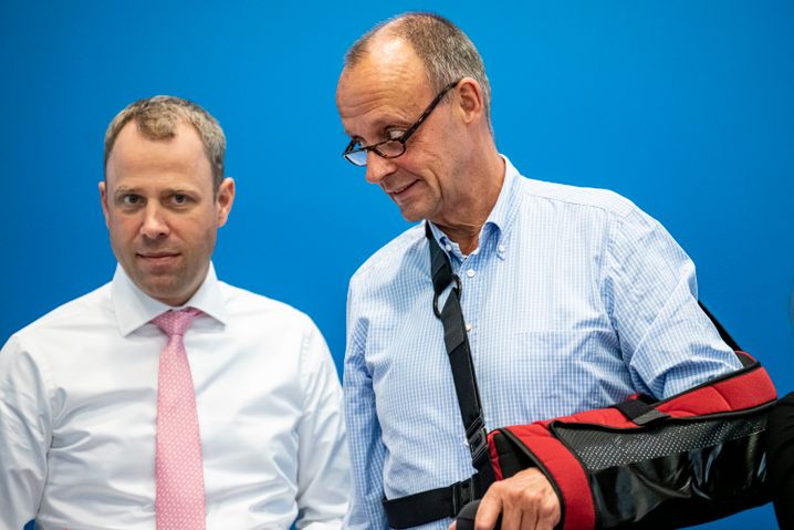 Friedrich Merz (r.) mit CDU-Generalsekretär Mario Czaja