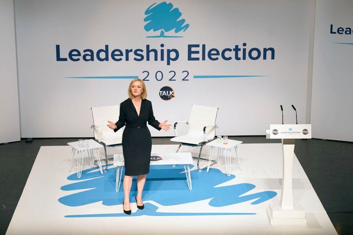 Liz Truss während eines »hustings« in Darlington vor zwei Tagen...