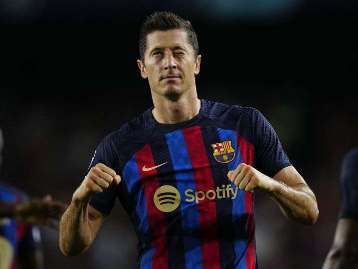 Stürmer Lewandowski im Trikot des FC Barcelona