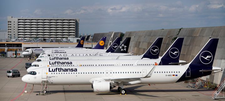 Lufthansa-Flotte in Frankfurt/Main