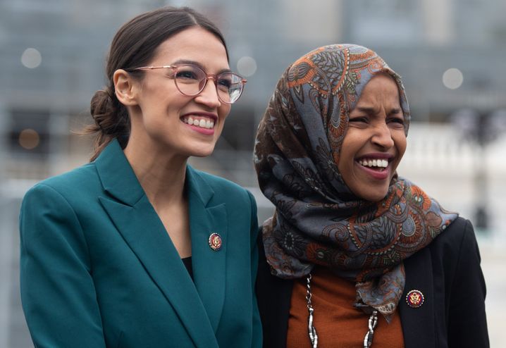 US-Demokratinnen Alexandria Ocasio-Cortez (l.) und Ilhan Omar (Archivbild vom Juli 2019)